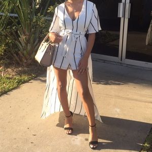 Striped Formal Romper